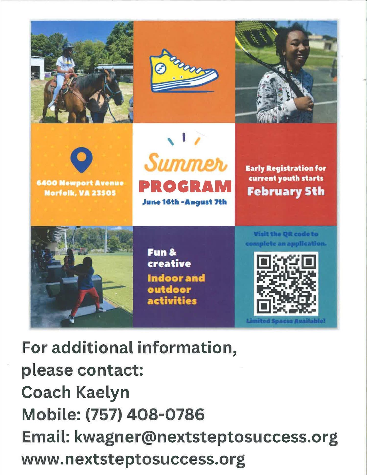 Summer Program Next Step to Success